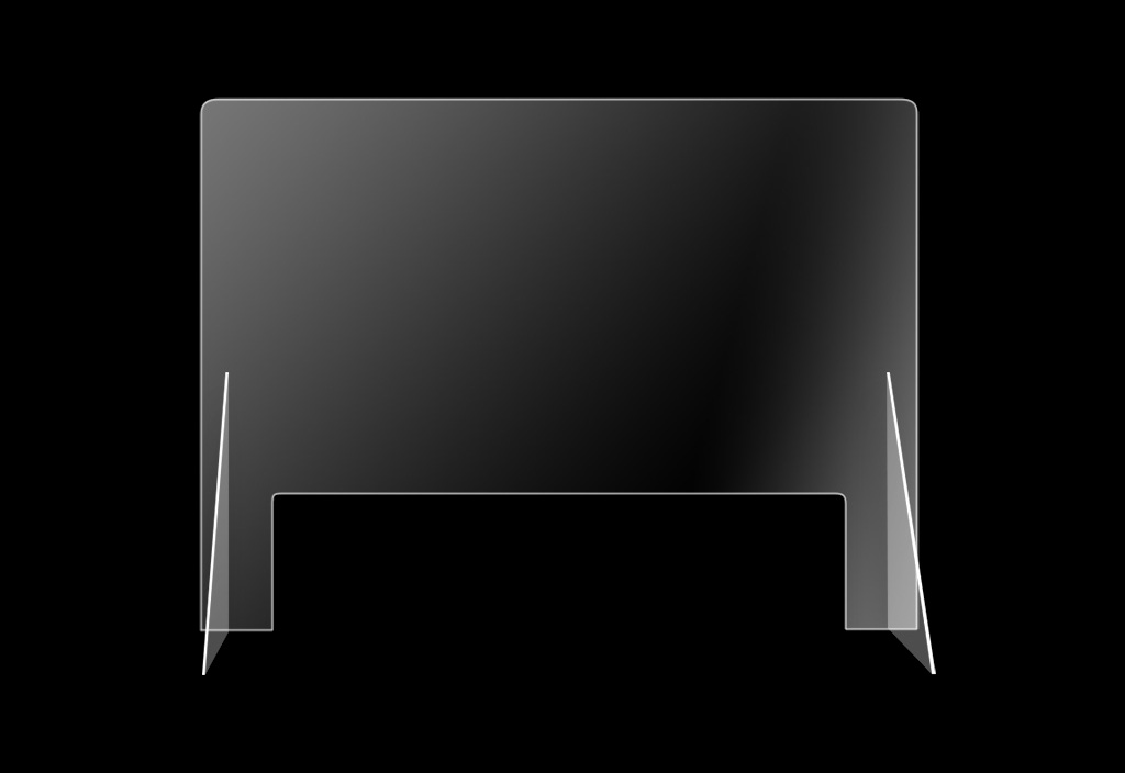 Preventiescherm met sparing ( 1000 mm x 770 mm x 4mm)